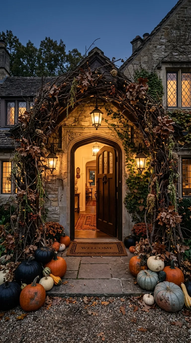 halloween porch ideas Midnight Pumpkin Arch