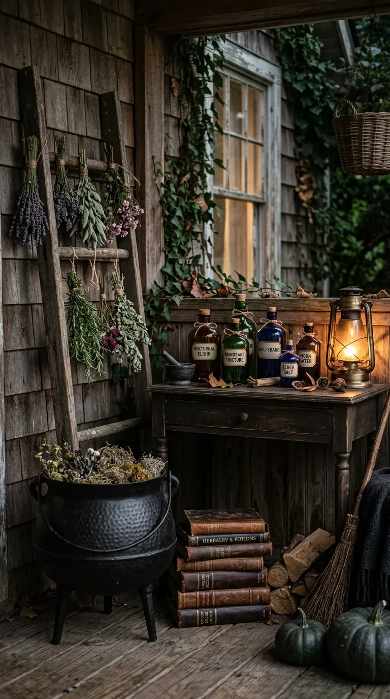 halloween porch ideas Moody Witch Corner