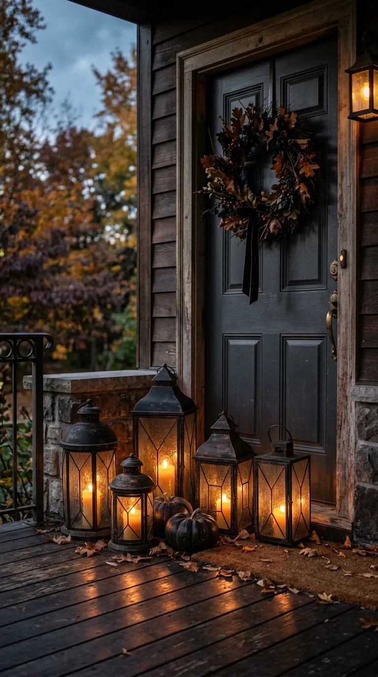 halloween porch Moody Lantern Glow