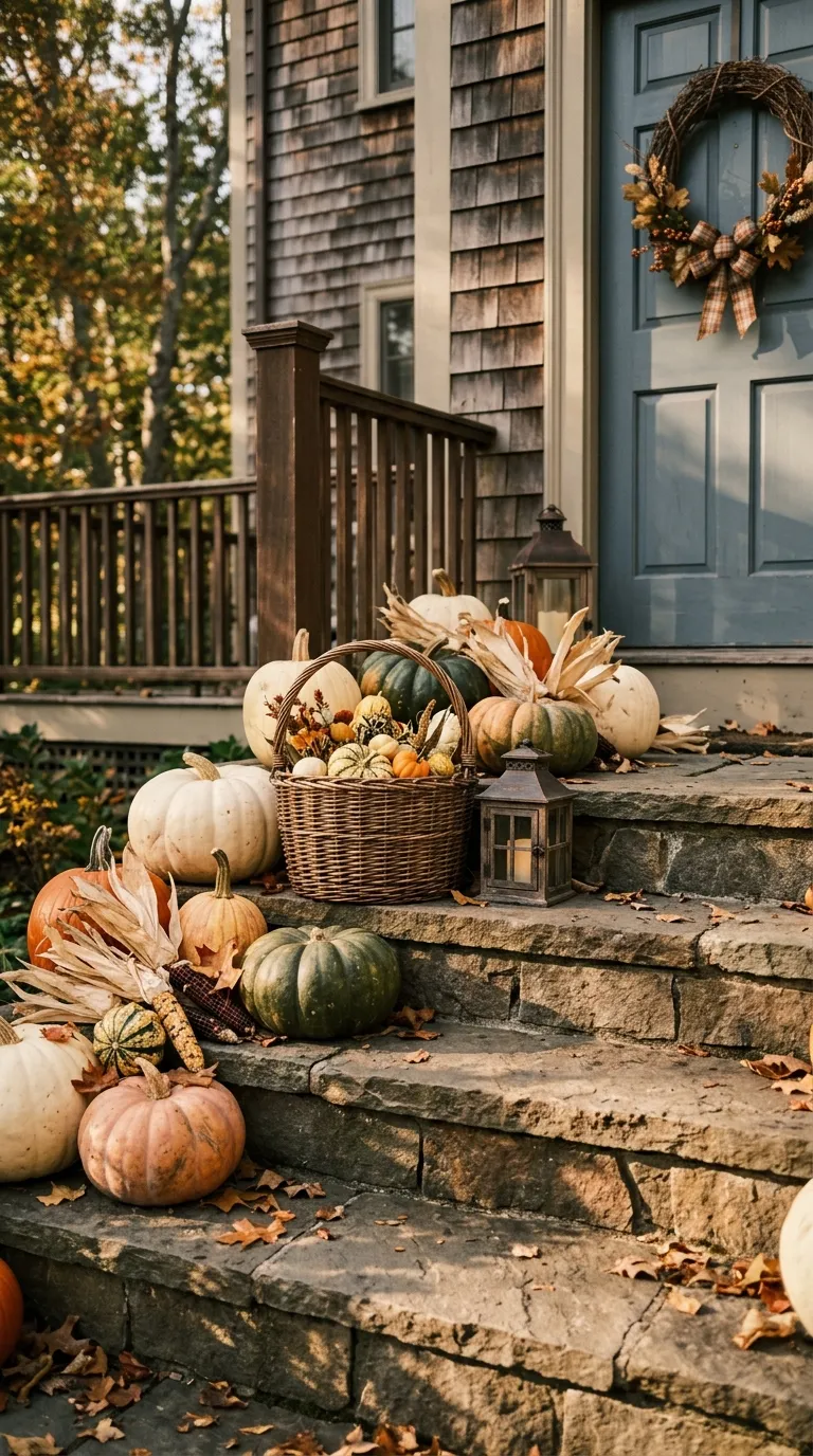 halloween porch Pumpkin Step Styling