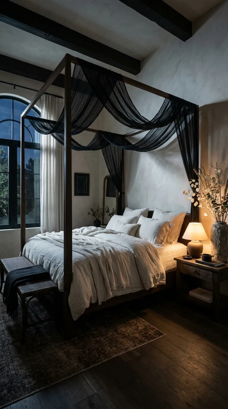 halloween room decor Black Canopy Accents