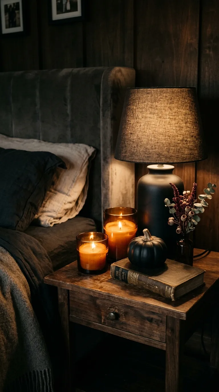 halloween room decor Candlelit Nightstand