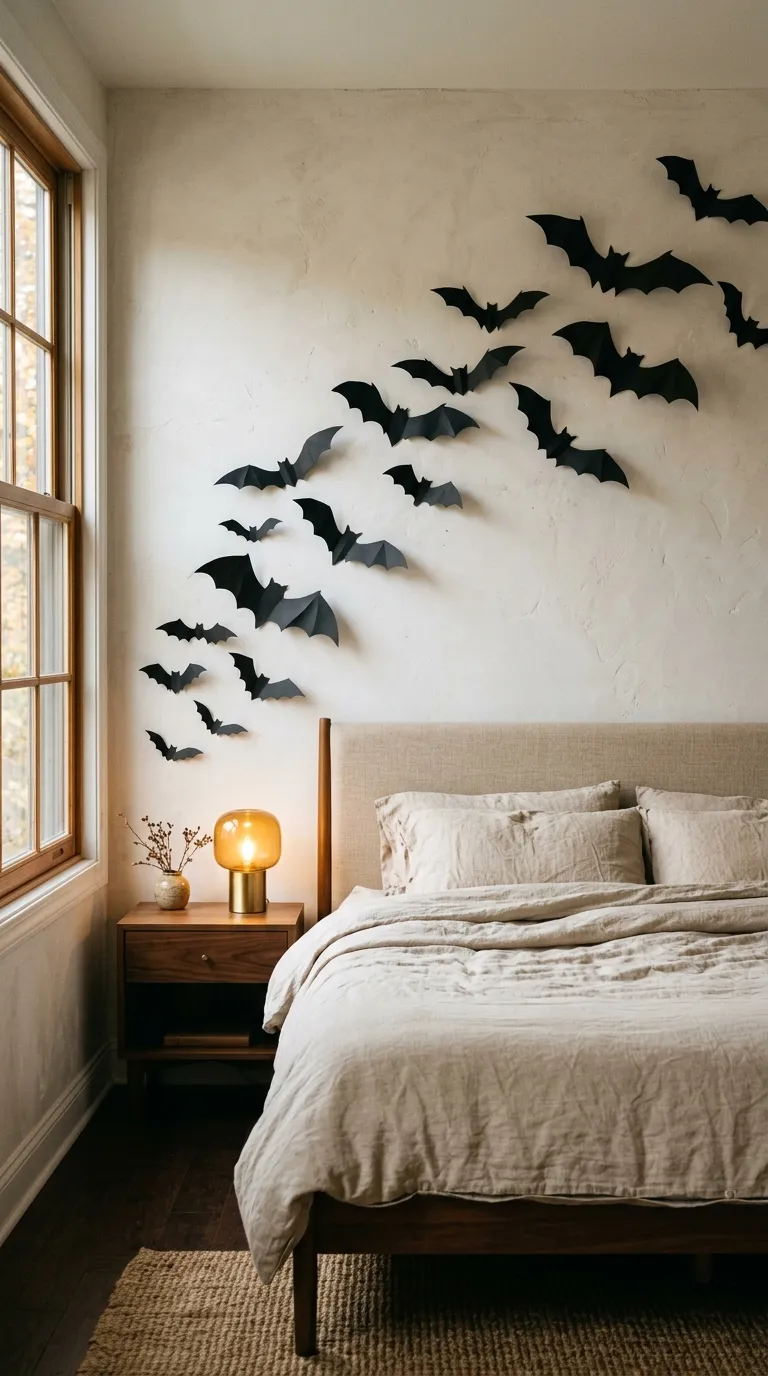 halloween room decor Floating Bat Display