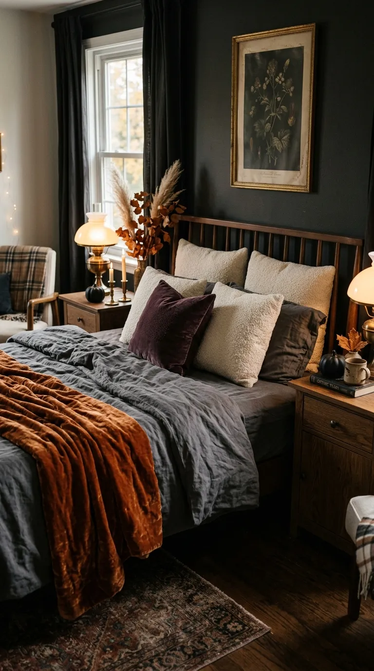 halloween room decor Moody Bedding Layers