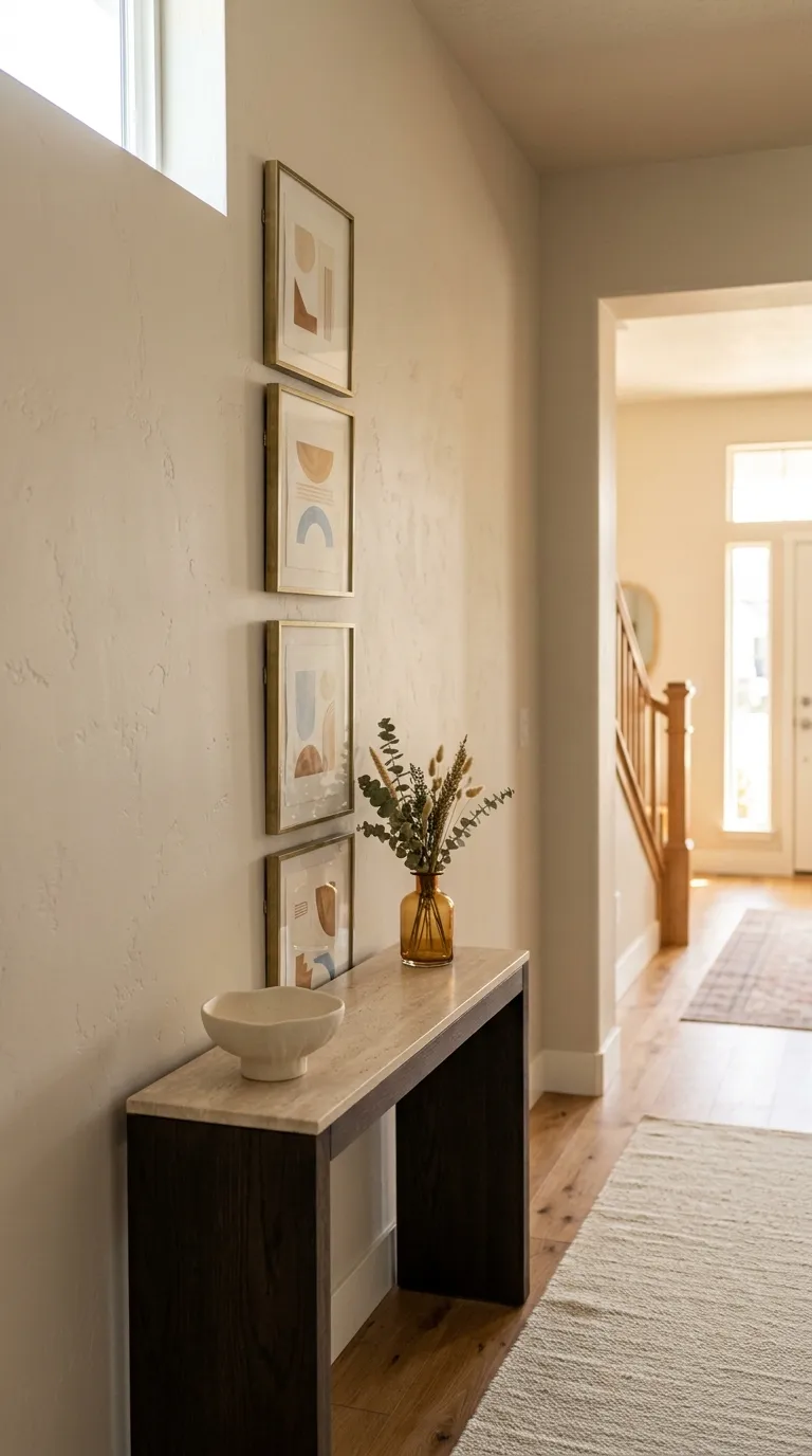 hallway wall decor ideas Brass Accent Frames