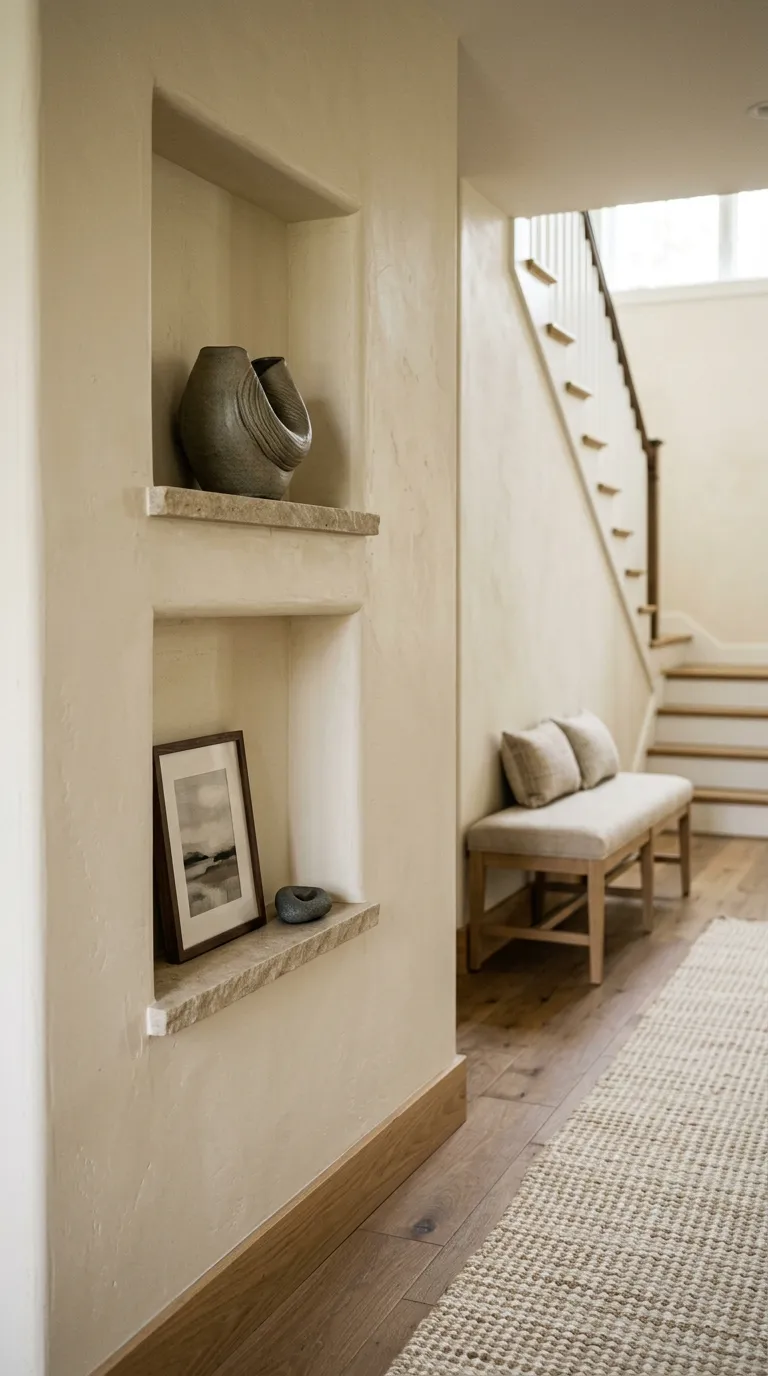 hallway wall decor ideas Built-In Display Niches