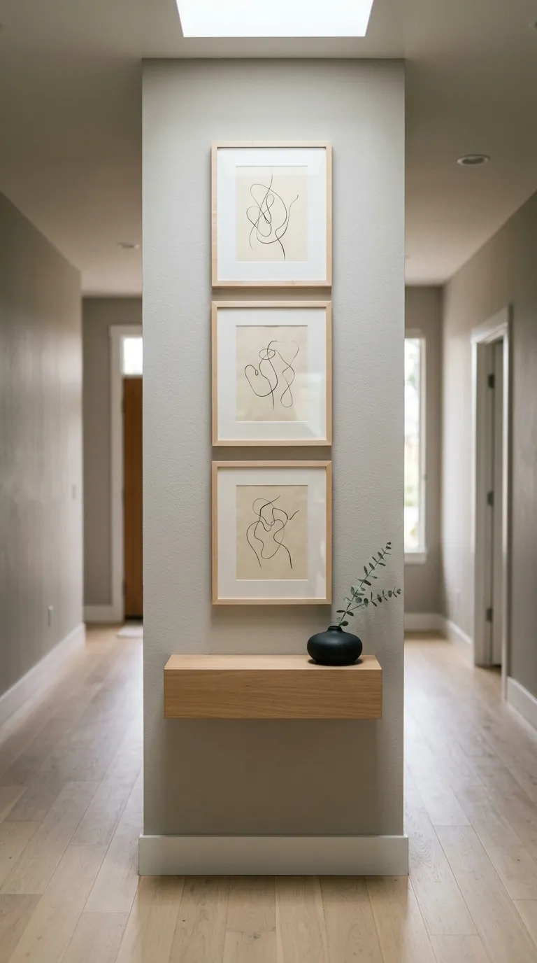 hallway wall decor ideas Minimalist Line Art
