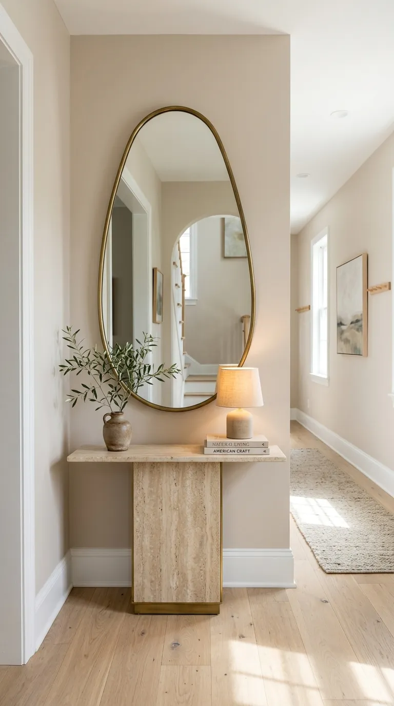 hallway wall decor ideas Sculptural Wall Mirror