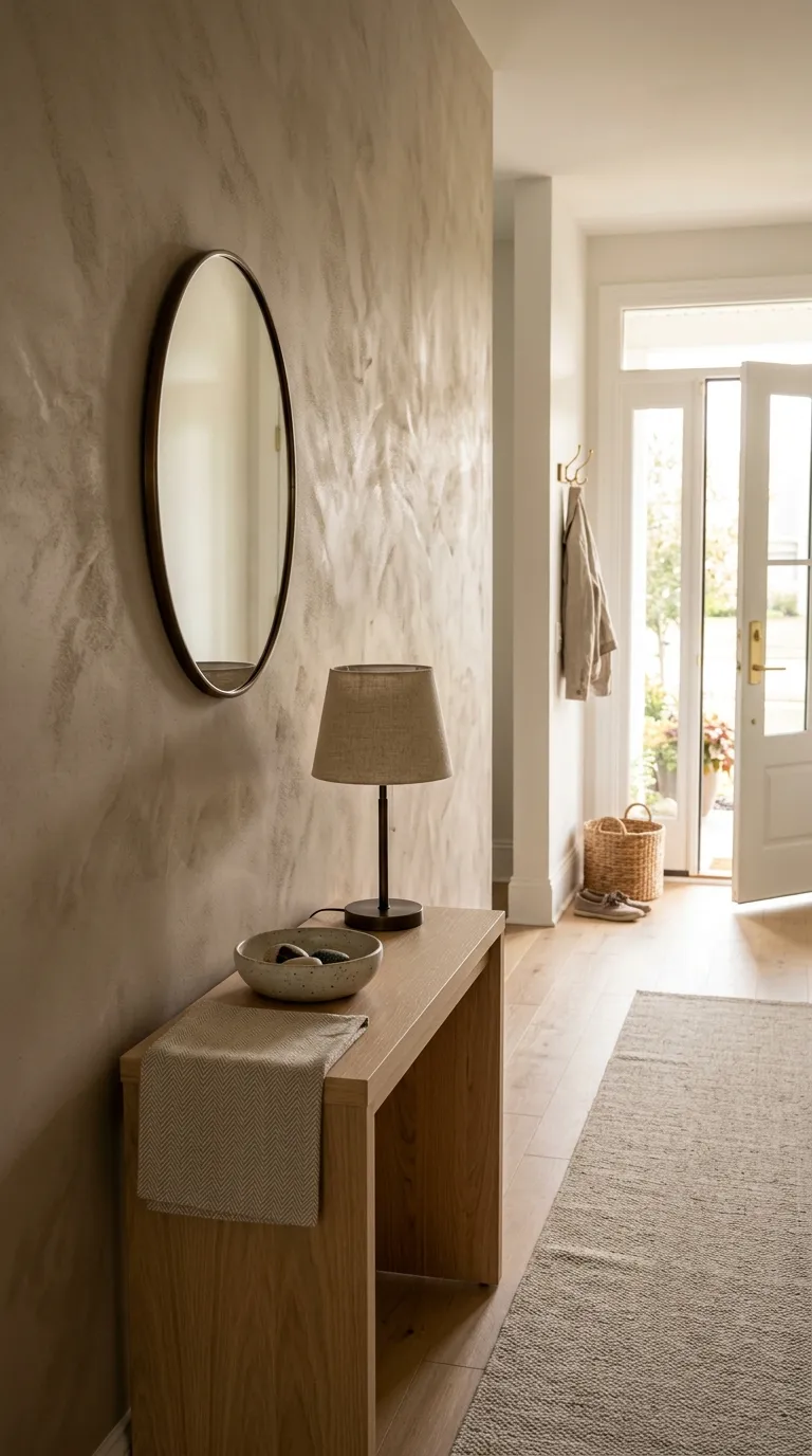 hallway wall decor ideas Soft Neutral Accent Wall