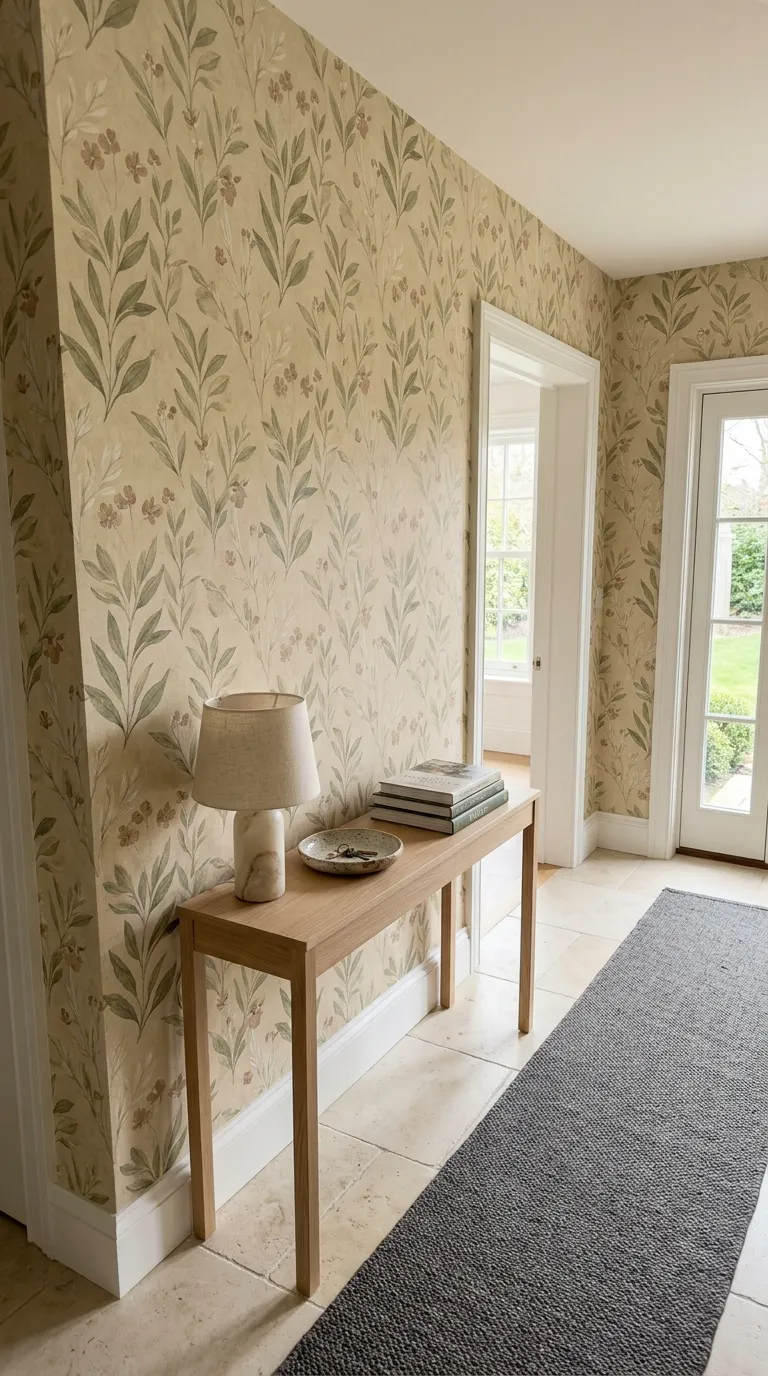 hallway wall decor ideas Statement Wallpaper