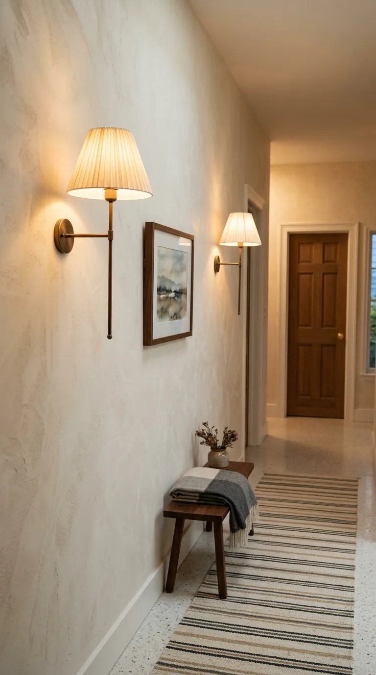 hallway wall decor ideas Warm Wall Sconces