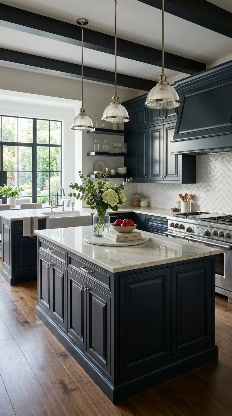 kitchen cabinet color ideas Blackened Blue