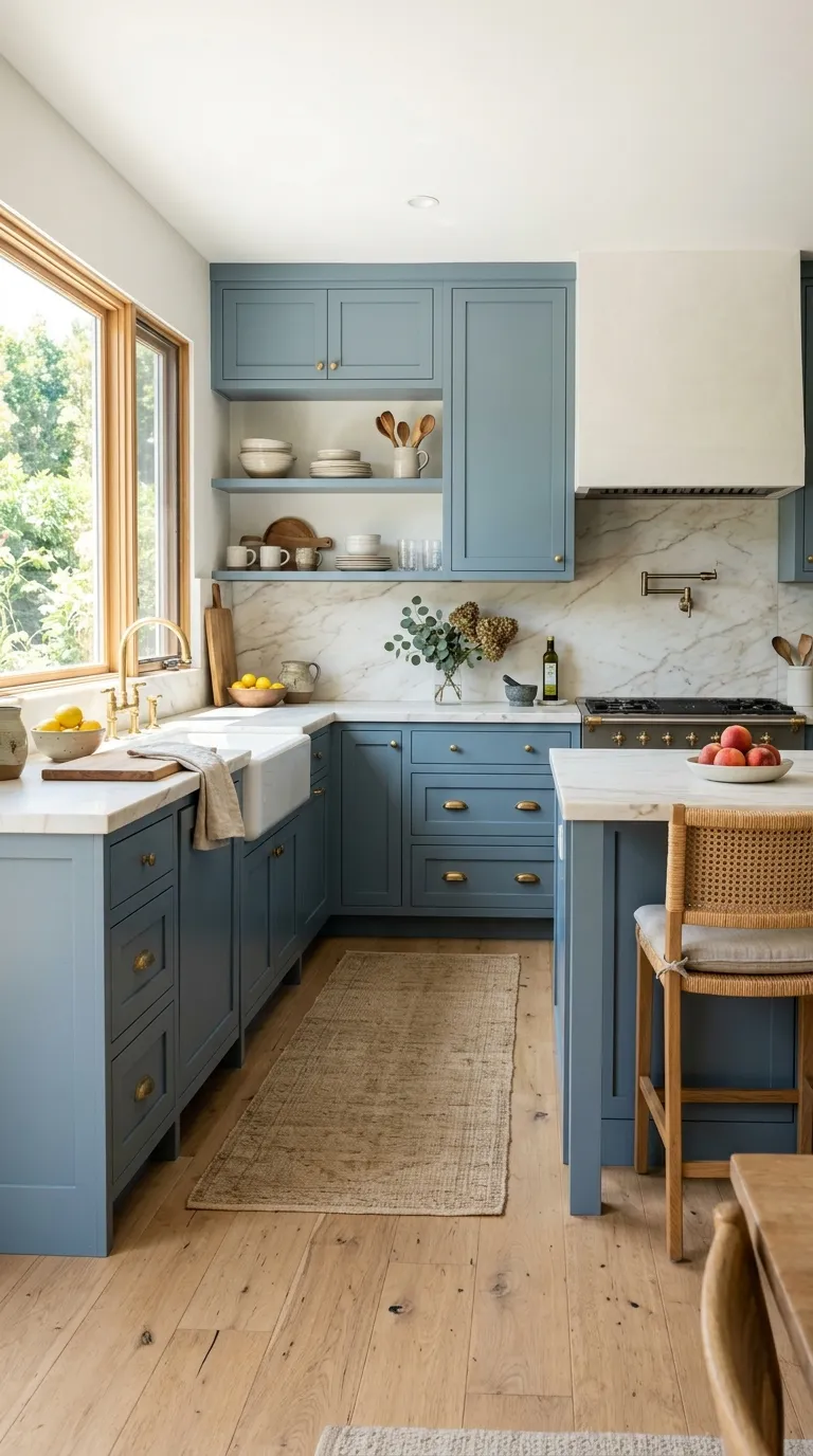 kitchen cabinet color ideas Dusty Blue