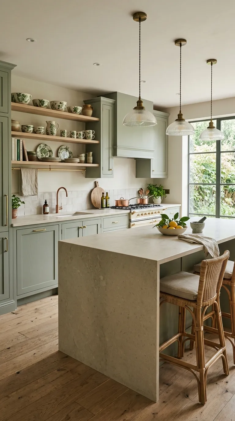 kitchen cabinet color ideas Sage Green
