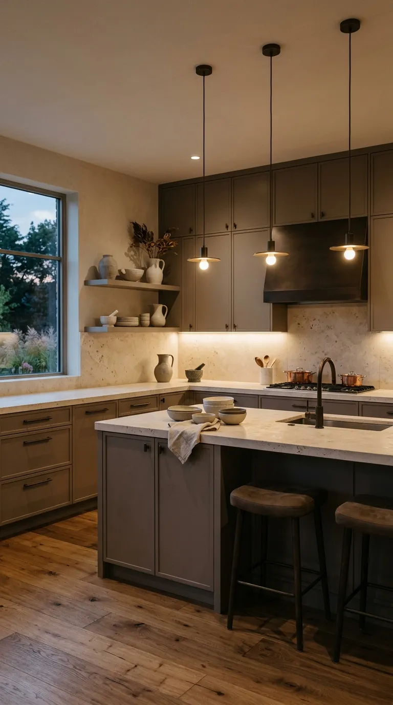kitchen cabinet color ideas Smoky Taupe
