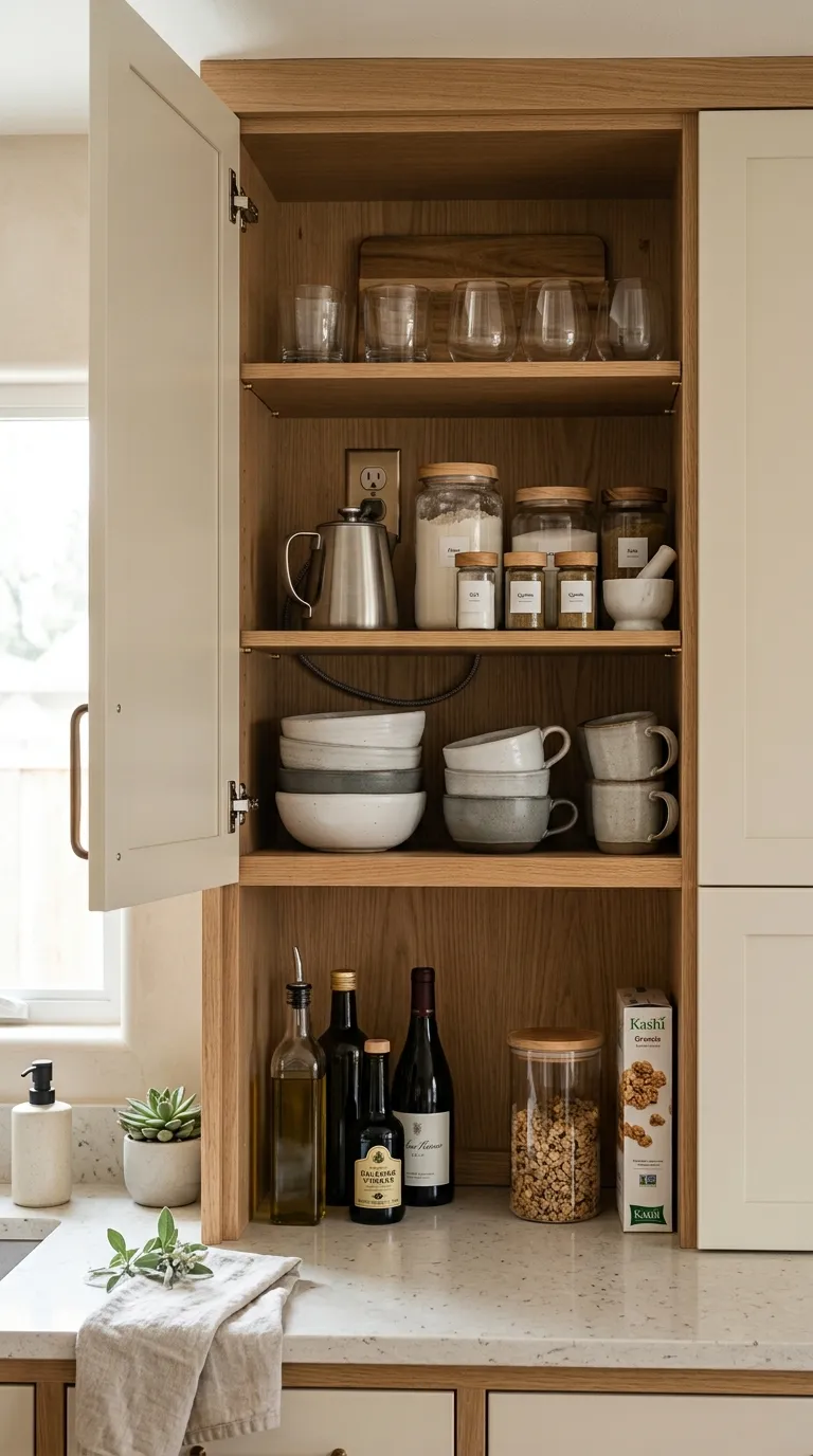 kitchen cabinet organization ideas Adjustable Shelf Zones