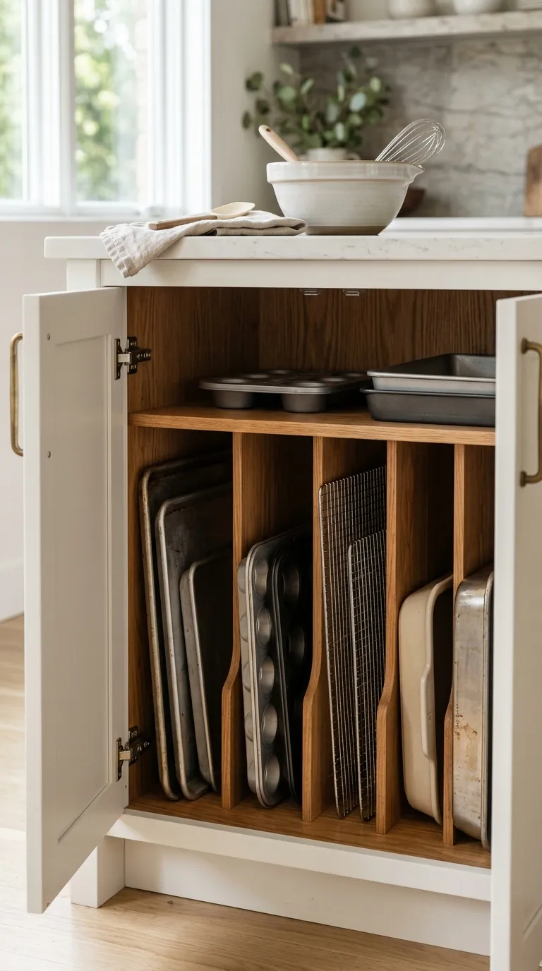 kitchen cabinet organization ideas Baking Sheet Dividers