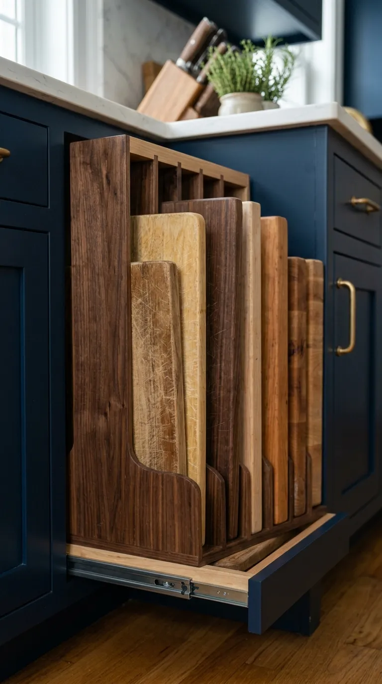 kitchen cabinet organization ideas Cutting Board Slot
