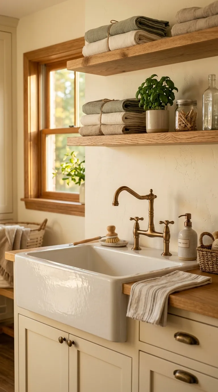laundry room makeover ideas Farmhouse Sink Styling