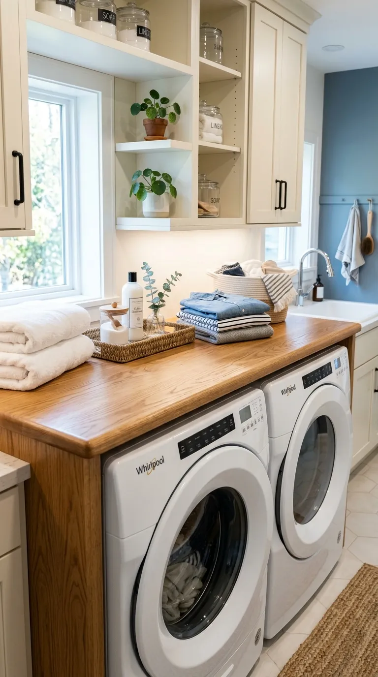 laundry room makeover ideas Folding Counter