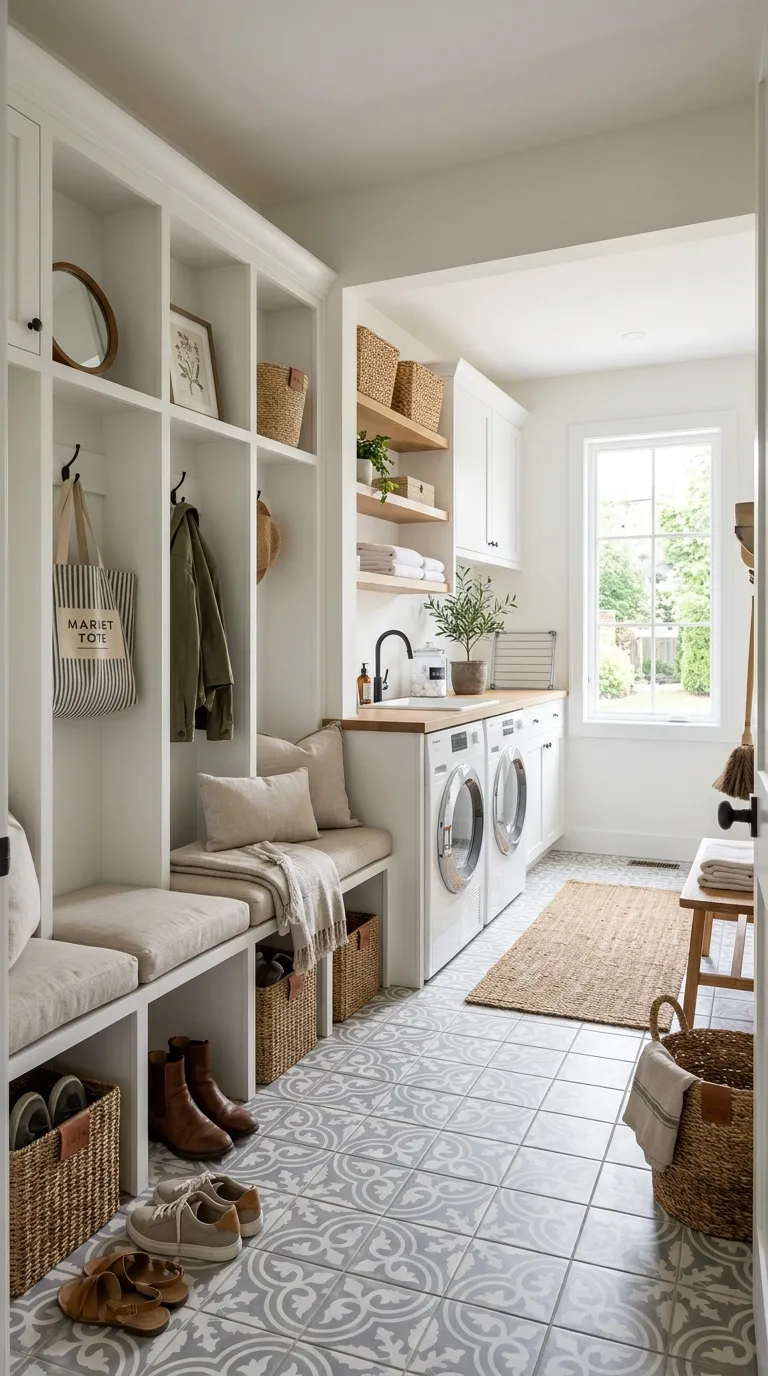 laundry room makeover ideas Mudroom Laundry Combo