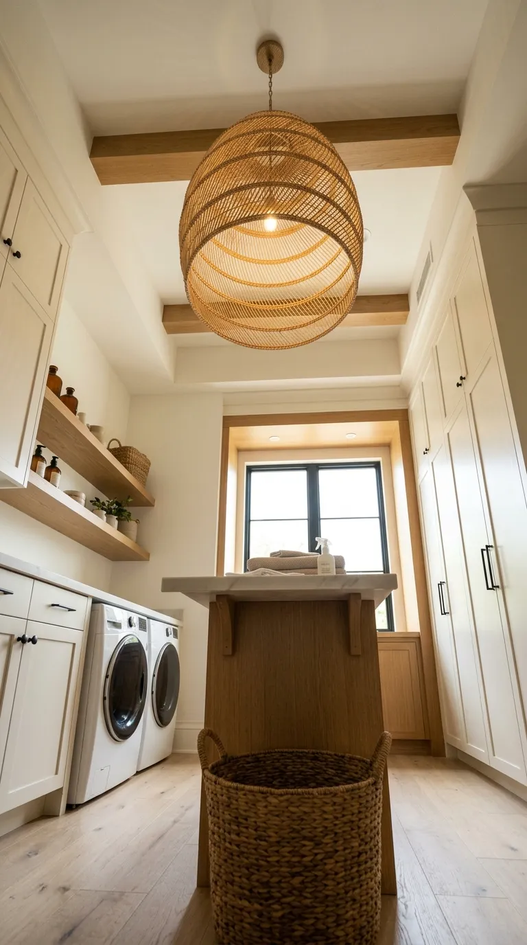 laundry room makeover ideas Statement Pendant Light