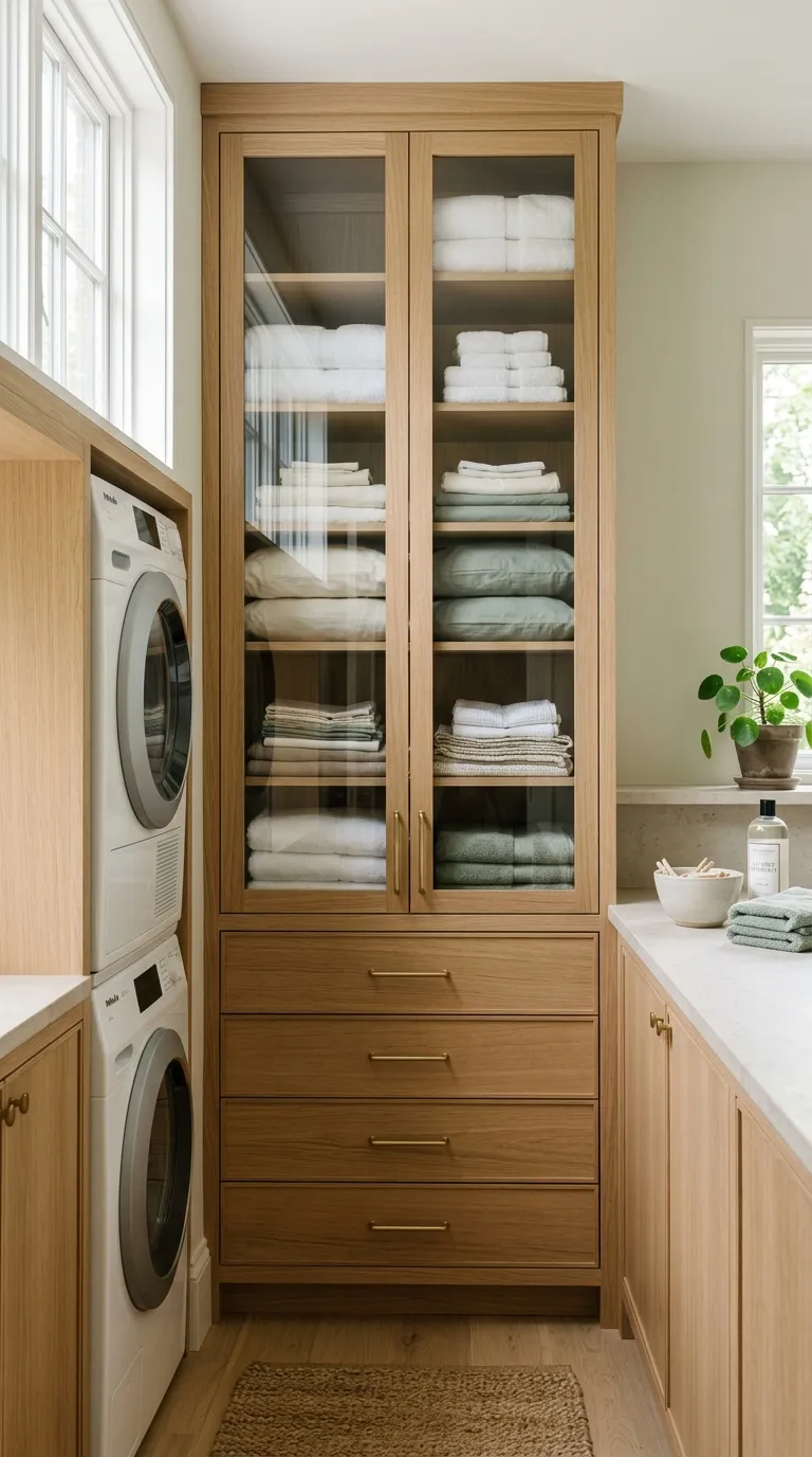 laundry room makeover ideas Tall Linen Cabinet