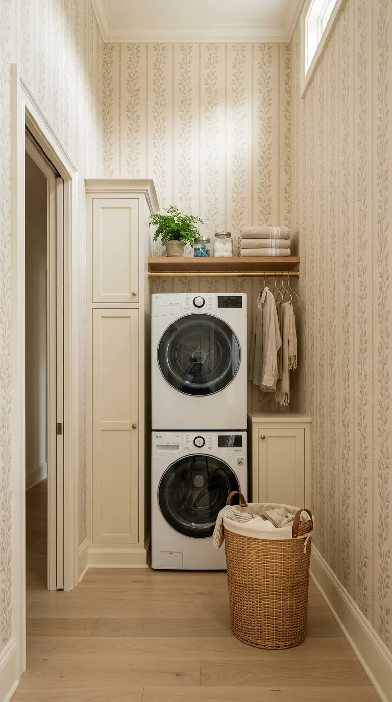 laundry room makeover ideas wallpaper Ceiling-to-Floor Pattern