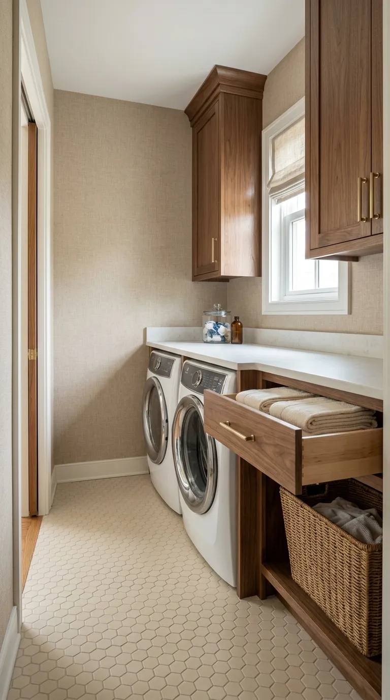 laundry room makeover ideas wallpaper Warm Neutral Texture