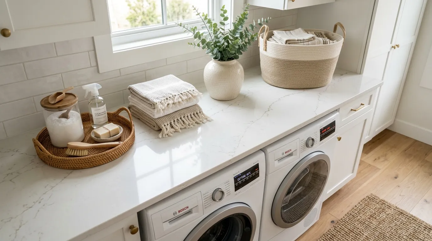 laundry room storage ideas for small spaces Countertop Folding Zone