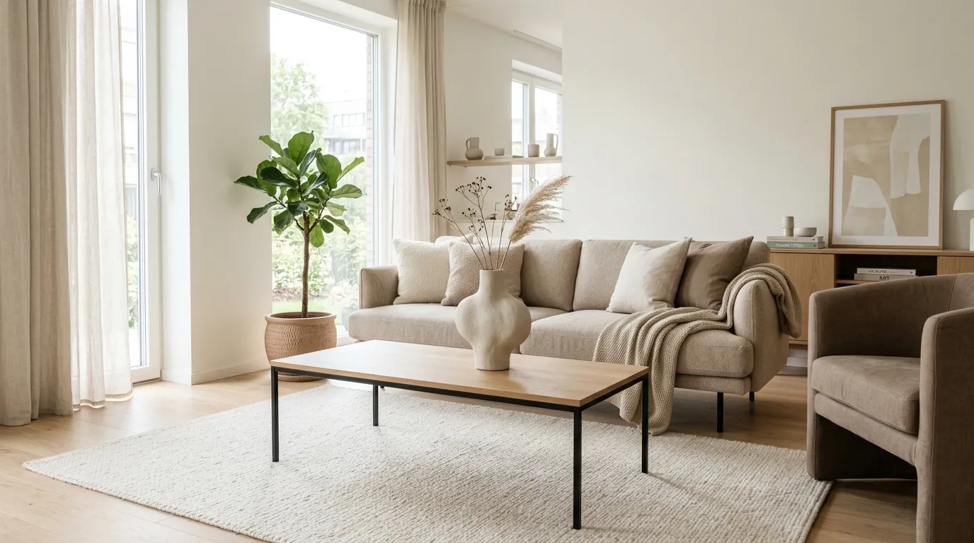 minimalist modern coffee table styling Sculptural Centerpiece