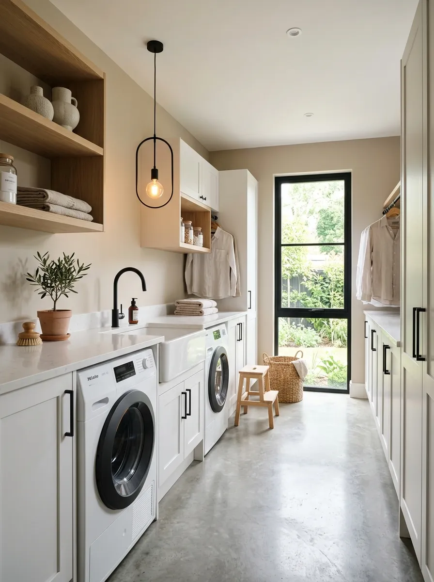 modern farmhouse laundry room ideas Statement Pendant Lighting