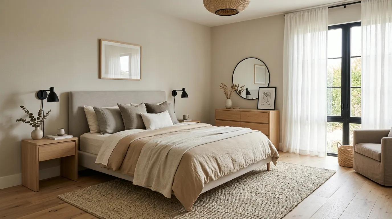 modern guest room decor ideas Neutral Color Palette