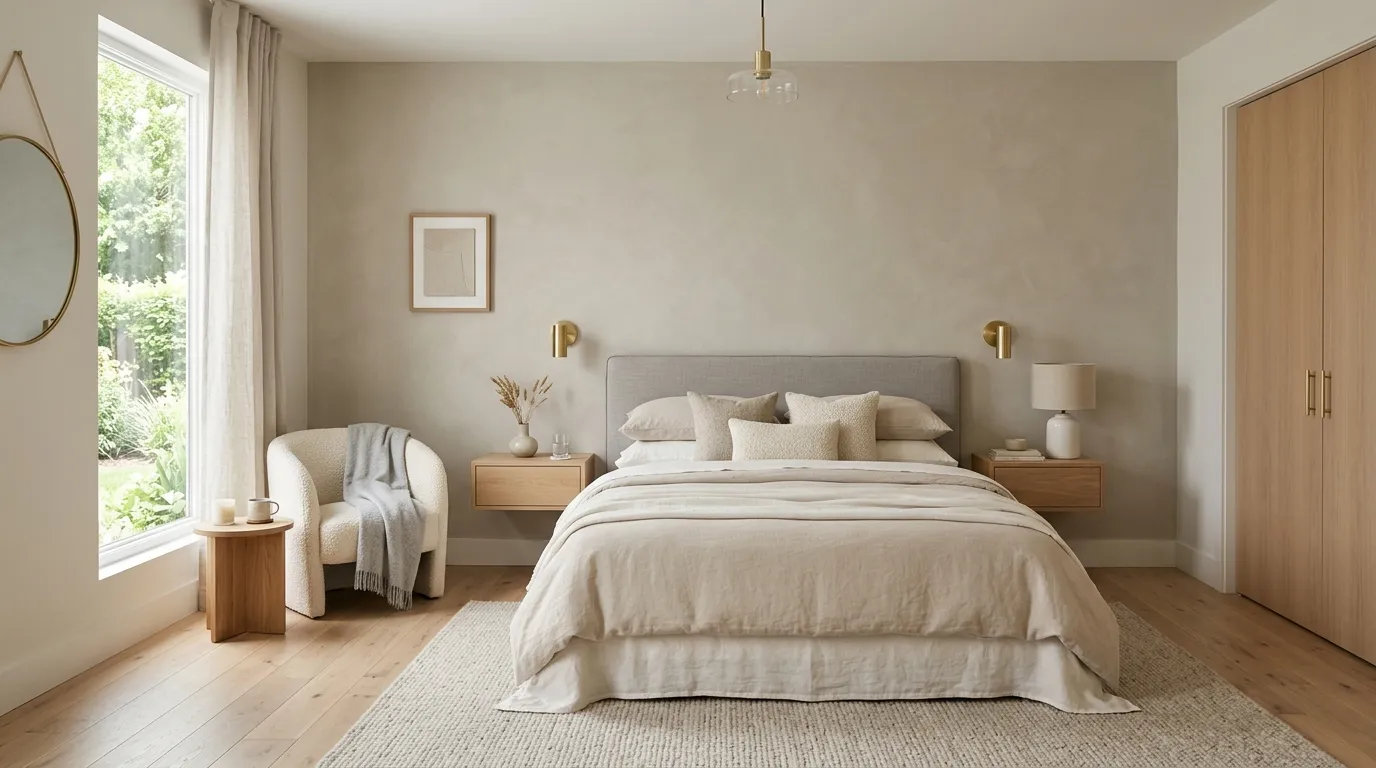 modern guest room decor ideas Textured Accent Wall