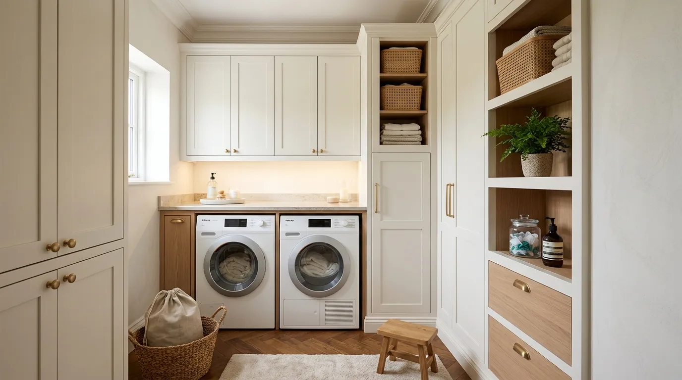 laundry room storage ideas for small spaces Floor-to-Ceiling Cabinets