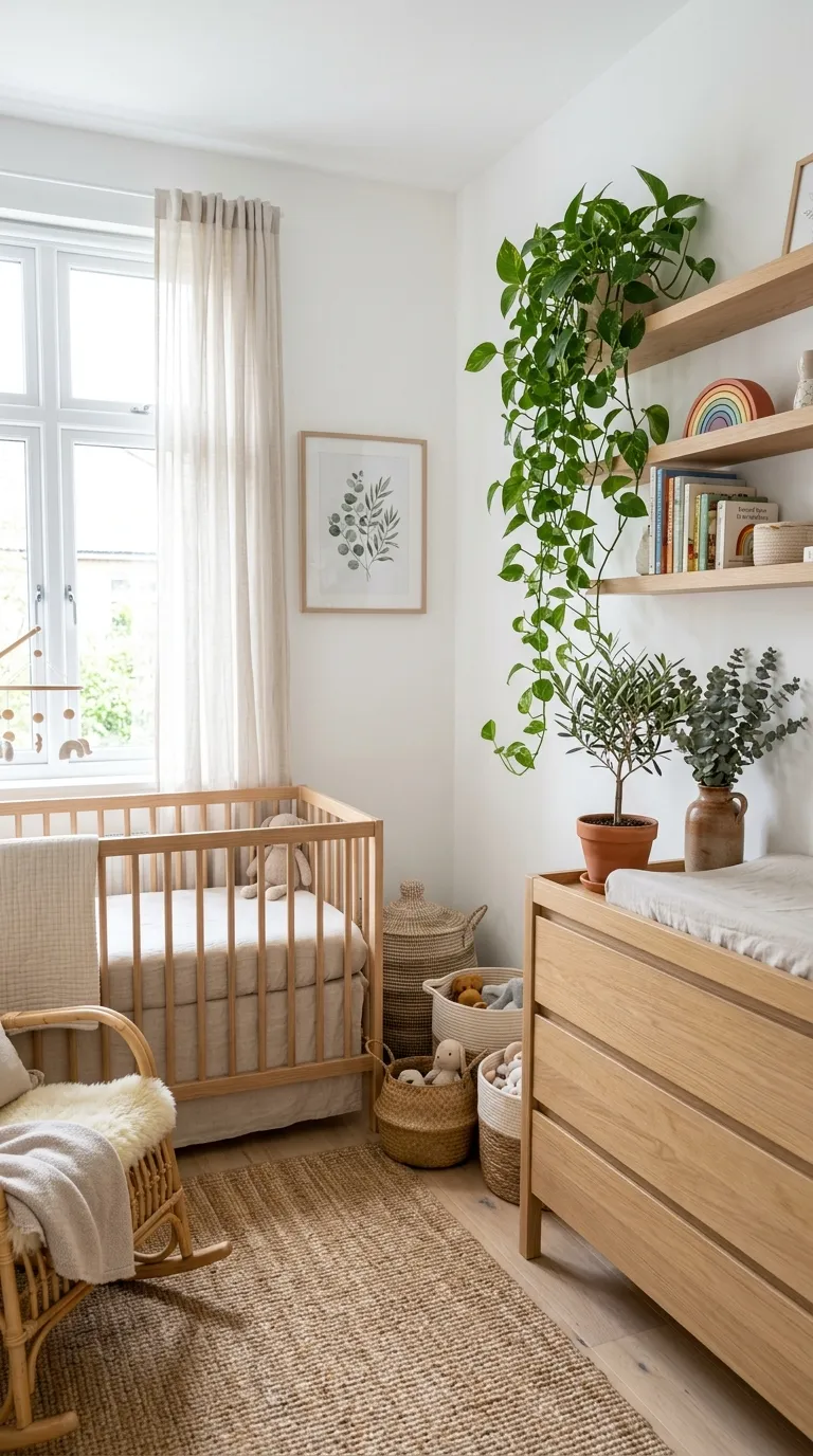 nursery decor ideas on a budget Greenery Accents