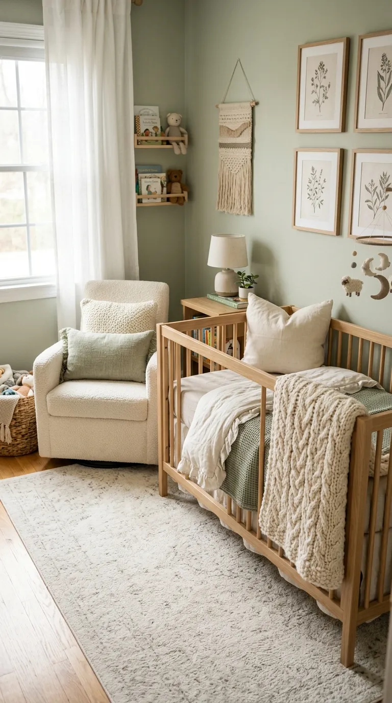 nursery decor ideas on a budget Layered Textiles
