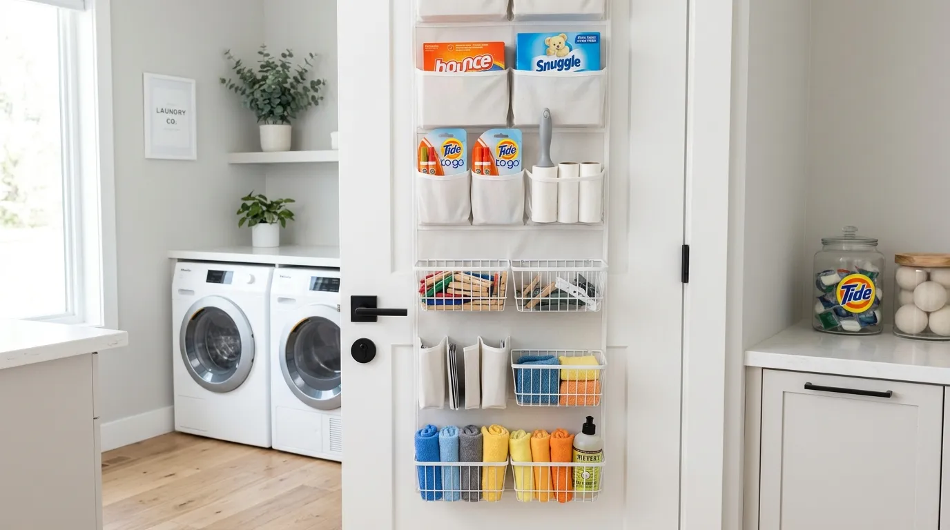 laundry room storage ideas for small spaces Labeled Glass Containers