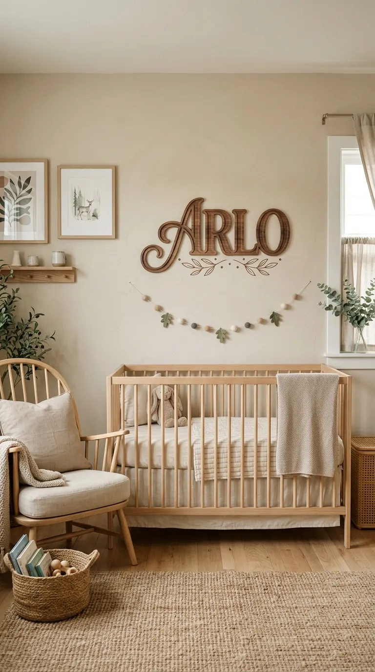 nursery decor ideas on a budget Personalized Name Sign