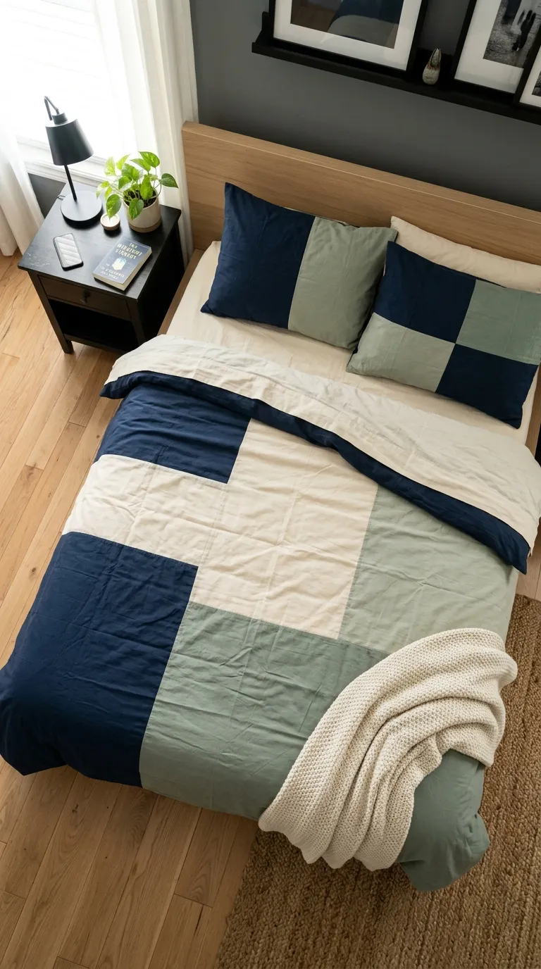 room ideas for teens boys Color Block Bedding