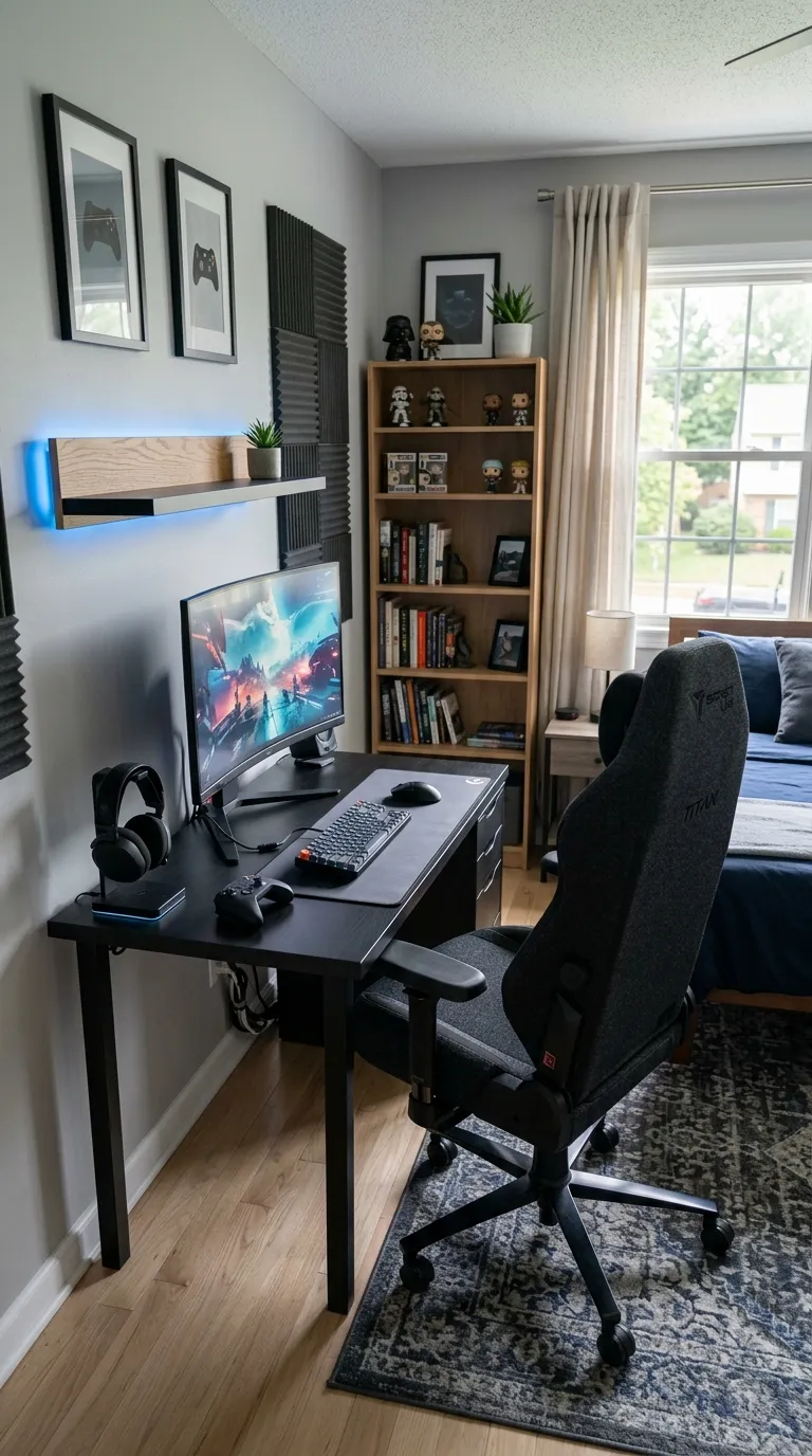 room ideas for teens boys Compact Gaming Zone