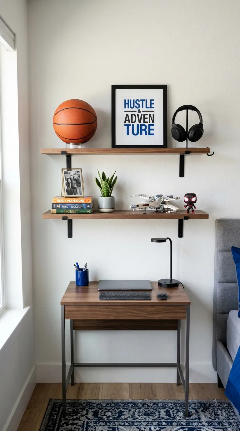room ideas for teens boys Floating Wall Shelves