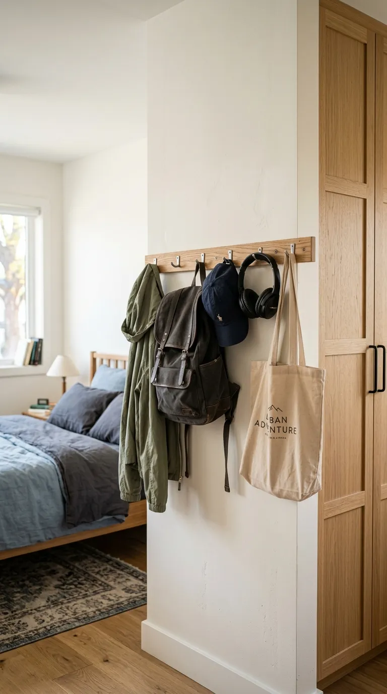 room ideas for teens boys Peg Rail Storage