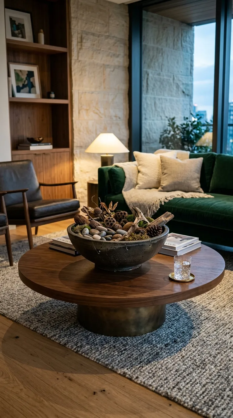 round modern coffee table decor ideas Statement Decorative Bowl