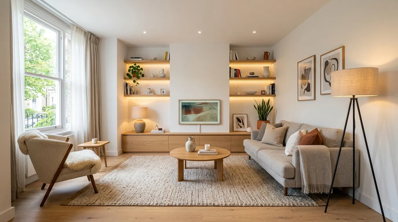 small apartment aesthetic ideas Layered Lighting