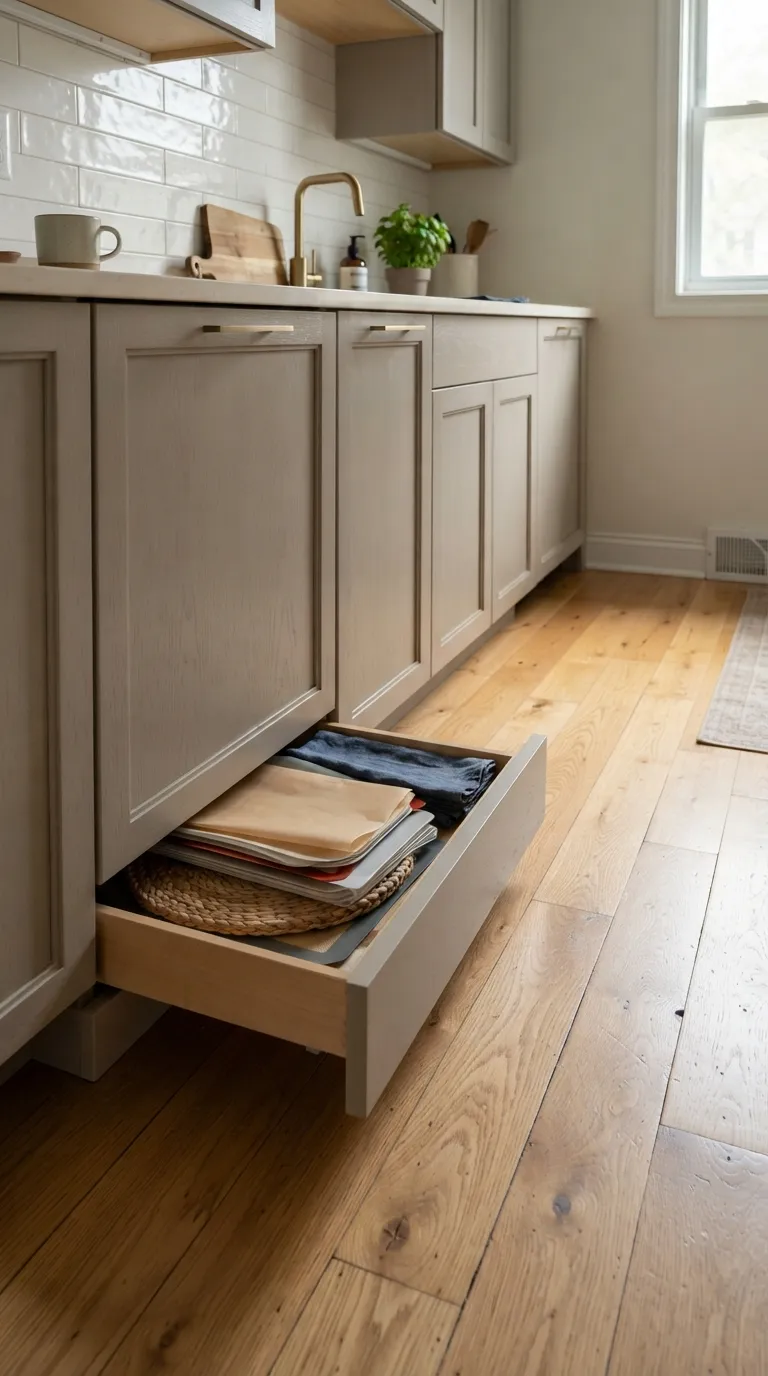 small apartment kitchen organization ideas Add Toe-Kick Storage