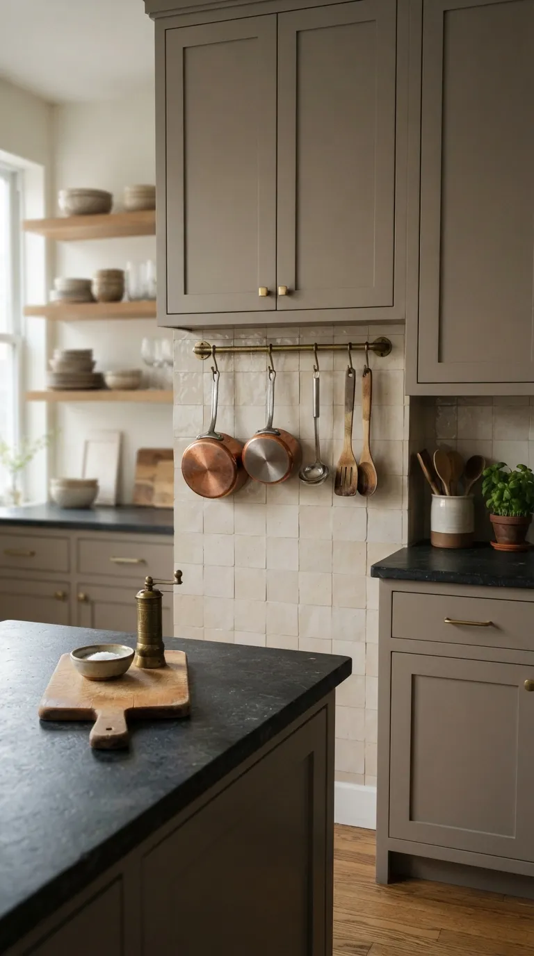 small apartment kitchen organization ideas Hang a Pot Rail