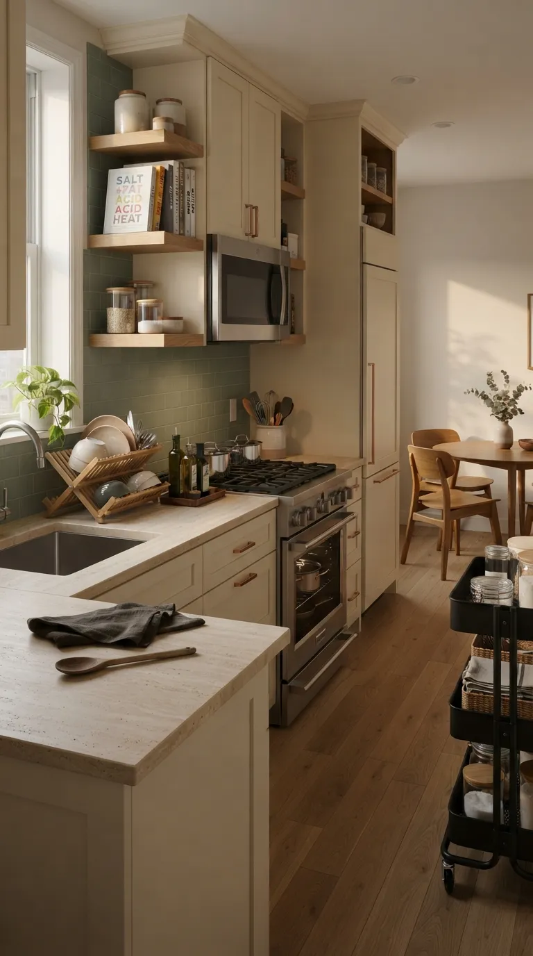small apartment kitchen organization ideas Simplify the Daily Setup