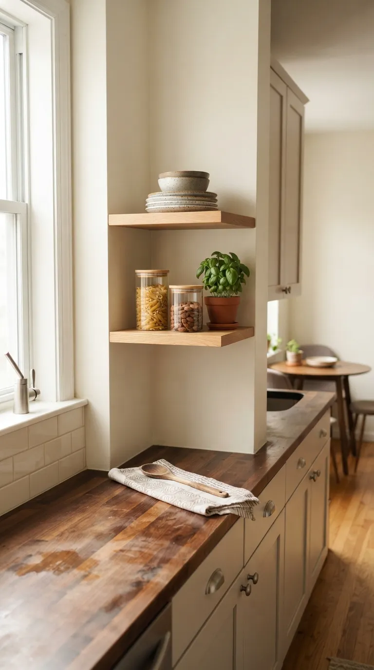 small apartment kitchen organization ideas Try Corner Shelving