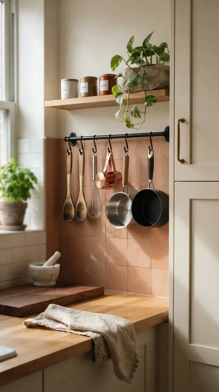 small apartment kitchen organization ideas Use Vertical Wall Storage
